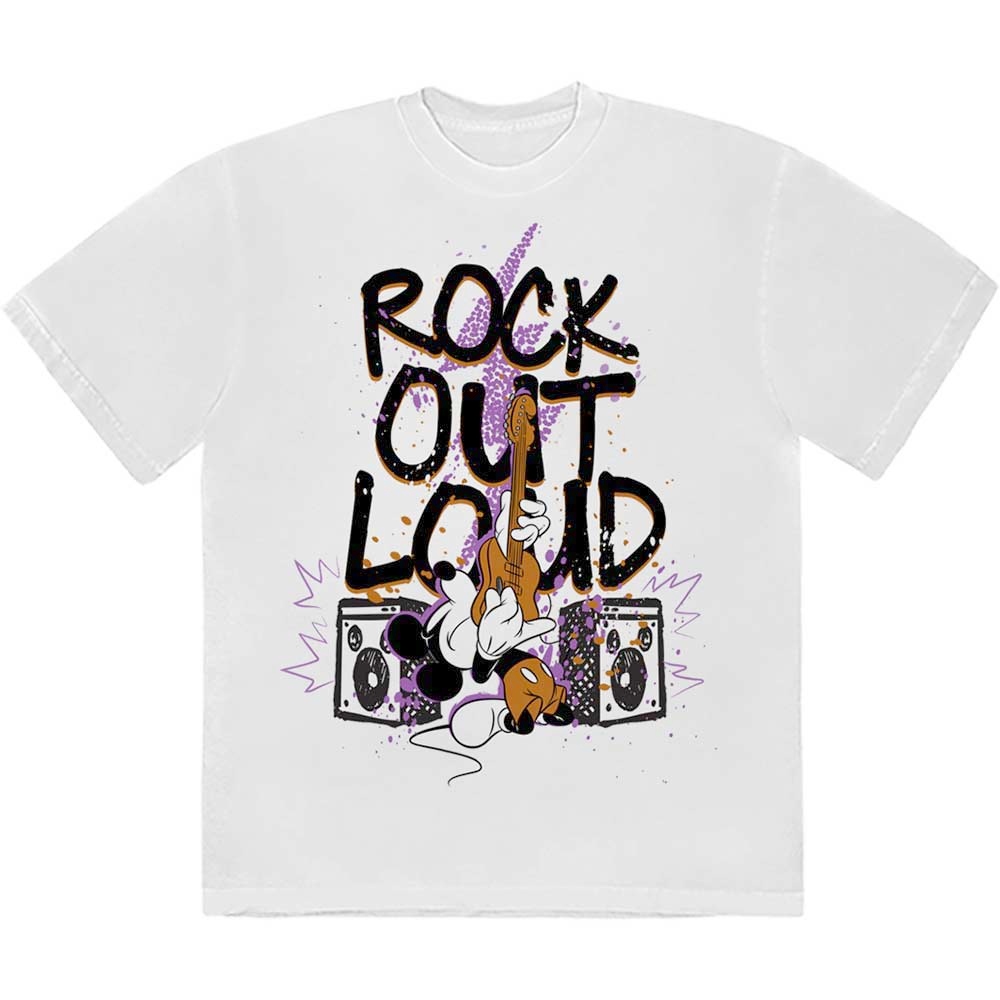 Disney Mickey Mouse - Rock Out Loud Tshirt Homme - Blanc